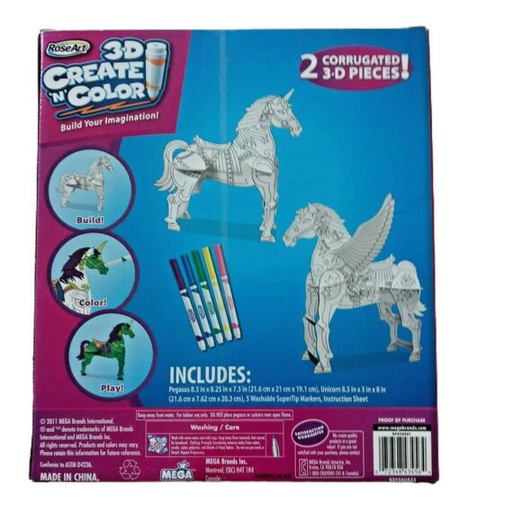 3D Puzzle Unicorn Pegasus Set - Build & Color 🧩 - Picture 7 of 10